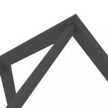 sötétszürke tömör fenyőfa gyerekágykeret fiókkal 80 x 160 cm