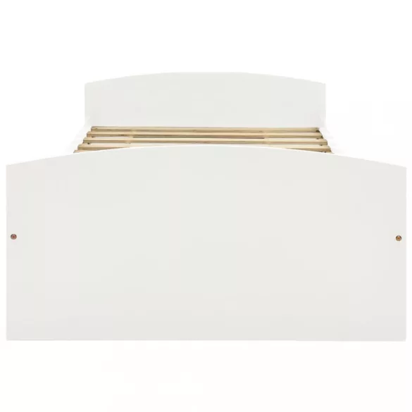 fehér tömör fenyőfa ágykeret 2 fiókkal 90 x 200 cm