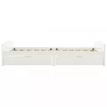 fehér tömör fenyőfa ágykeret 2 fiókkal 90 x 200 cm