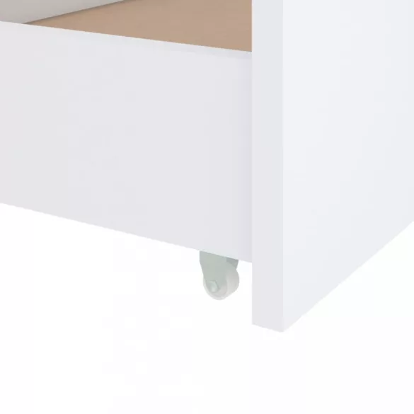 fehér tömör fenyőfa ágykeret fiókkal 90 x 200 cm