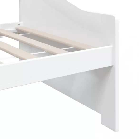 fehér 3 személyes tömör fenyőfa kanapéágy 90 x 200 cm