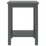 sötétszürke tömör fenyőfa éjjeliszekrény 35x30x47 cm