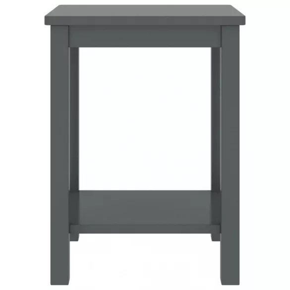 sötétszürke tömör fenyőfa éjjeliszekrény 35x30x47 cm