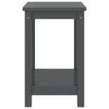 sötétszürke tömör fenyőfa éjjeliszekrény 35x30x47 cm