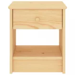 világos fa színű tömör fenyő éjjeliszekrény 35 x 30 x 40 cm