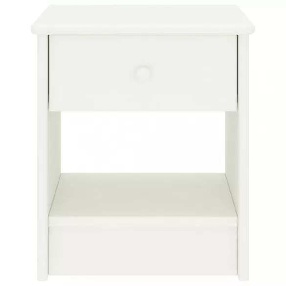 fehér tömör fenyőfa éjjeliszekrény 35 x 30 x 40 cm