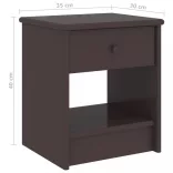 sötétbarna tömör fenyőfa éjjeliszekrény 35 x 30 x 40 cm