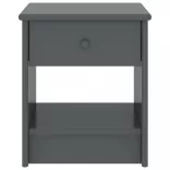 sötétszürke tömör fenyőfa éjjeliszekrény 35 x 30 x 40 cm