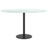 fehér edzett üveg asztallap márványdizájnnal Ø70 x 0,8 cm