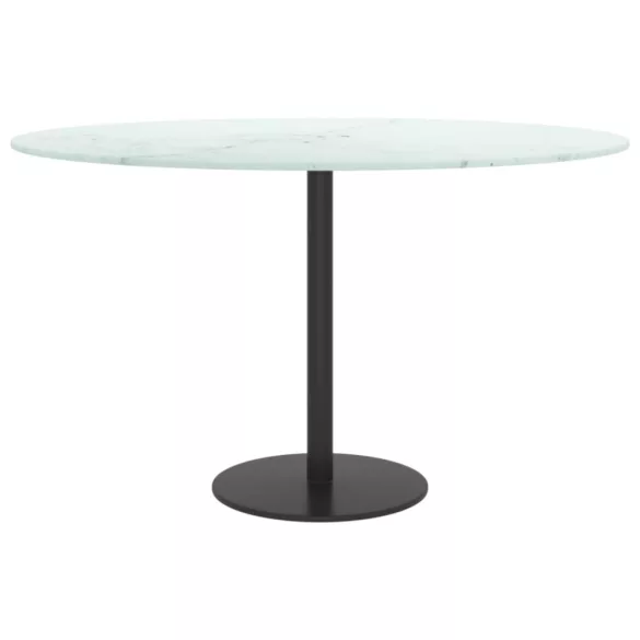 fehér edzett üveg asztallap márványdizájnnal Ø70 x 0,8 cm