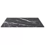 fekete edzett üveg asztallap márványdizájnnal 40 x 40 cm 6 mm