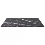 fekete edzett üveg asztallap márványdizájnnal 50 x 50 cm 6 mm