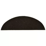 15 db öntapadós lépcsőszőnyeg 56 x 17 x 3 cm sötétbarna félkör alakú