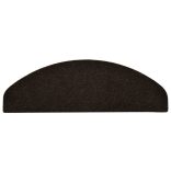15 db öntapadós lépcsőszőnyeg 65 x 21 x 4 cm sötétbarna félkör alakú nagy