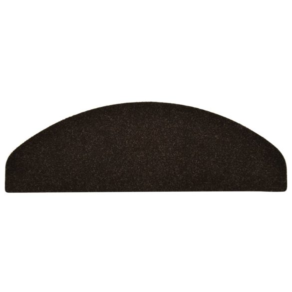 15 db öntapadós lépcsőszőnyeg 65 x 21 x 4 cm sötétbarna félkör alakú nagy