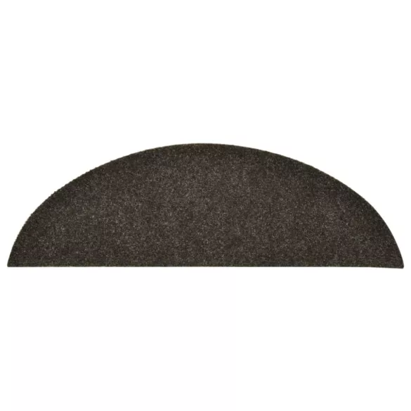 15 db öntapadós lépcsőszőnyeg 56 x 17 x 3 cm antracit félkör alakú