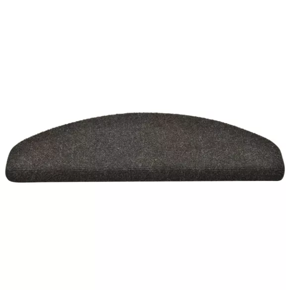 15 db öntapadós lépcsőszőnyeg 65 x 21 x 4 cm antracit színű, félkör alakú, nagy