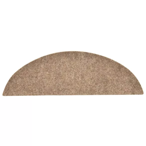 15 db öntapadós lépcsőszőnyeg 56 x 17 x 3 cm bézs félkör alakú