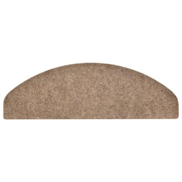 15 db öntapadós lépcsőszőnyeg 65 x 21 x 4 cm bézs félkör alakú nagy