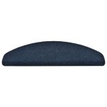 15 db öntapadós lépcsőszőnyeg 65 x 21 x 4 cm sötétkék félkör alakú nagy