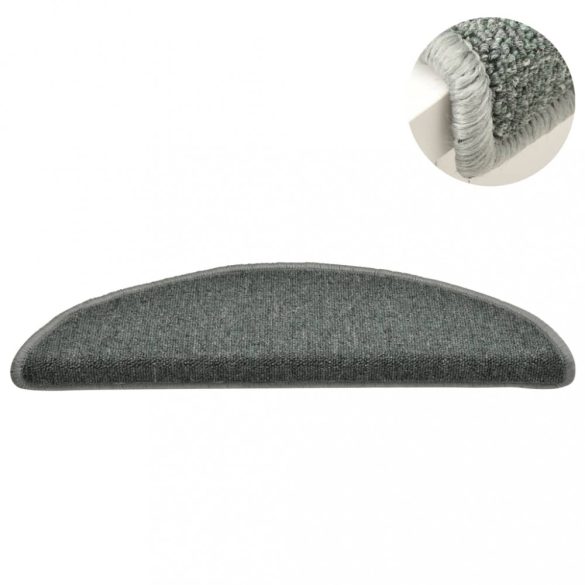 15 db sötétzöld, félkör alakú, nagy lépcsőszőnyeg 65 x 24 x 4 cm