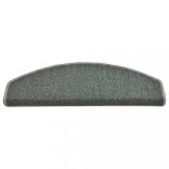 15 db sötétzöld, félkör alakú, nagy lépcsőszőnyeg 65 x 24 x 4 cm