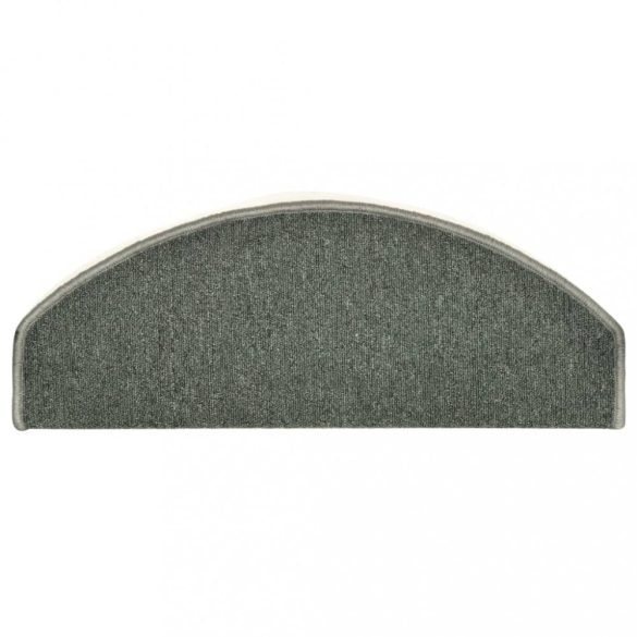 15 db sötétzöld, félkör alakú, nagy lépcsőszőnyeg 65 x 24 x 4 cm