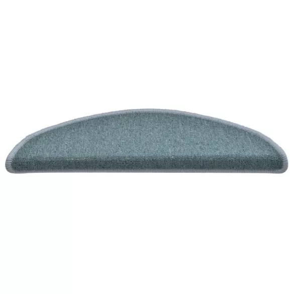 15 db lépcsőszőnyeg 56 x 17 x 3 cm tengerkék félkör alakú