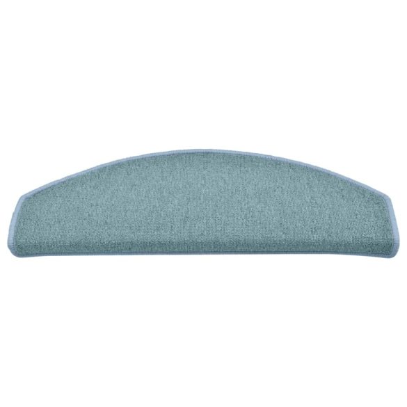 15 db-os lépcsőszőnyegek 65 x 24 x 4 cm, tengerkék, félkör alakú, nagy