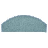 15 db-os lépcsőszőnyegek 65 x 24 x 4 cm, tengerkék, félkör alakú, nagy