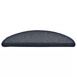 15 db sötétszürke és kék félkör alakú lépcsőszőnyeg 56 x 17 x 3 cm