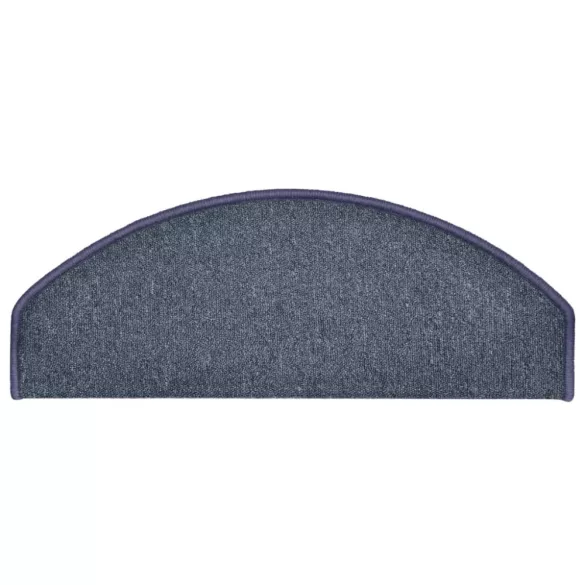 15 db sötétszürke és kék félkör alakú lépcsőszőnyegek, nagy, 65 x 24 x 4 cm