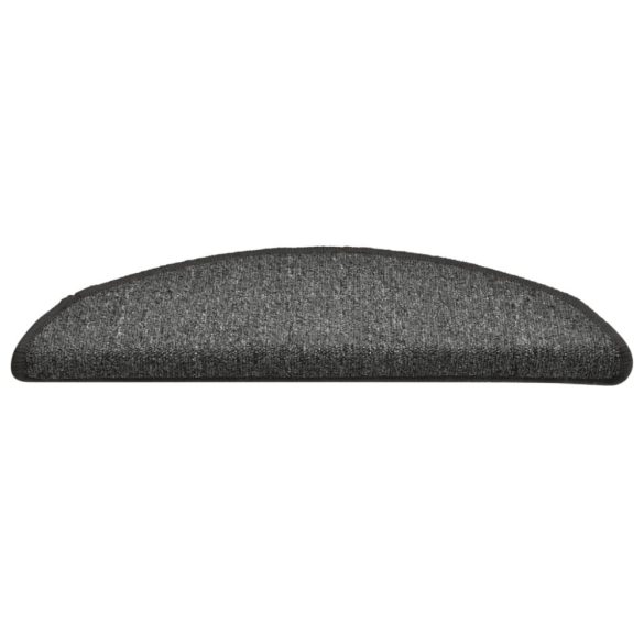 15 db sötétszürke félkör alakú lépcsőszőnyeg 56 x 17 x 3 cm