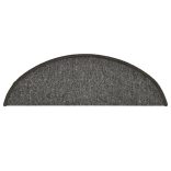 15 db sötétszürke félkör alakú lépcsőszőnyeg 56 x 17 x 3 cm