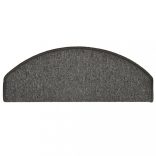 15 db sötétszürke, félkör alakú, nagy lépcsőszőnyeg 65 x 24 x 4 cm