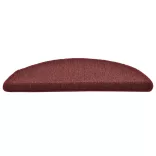 15 db lépcsőszőnyeg 56 x 17 x 3 cm bordó félkör alakú