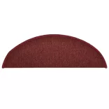 15 db lépcsőszőnyeg 56 x 17 x 3 cm bordó félkör alakú