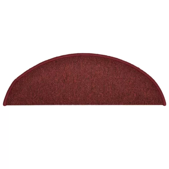 15 db lépcsőszőnyeg 56 x 17 x 3 cm bordó félkör alakú
