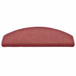 15 db-os bordó félkör alakú lépcsőszőnyegek, 65 x 24 x 4 cm, nagy