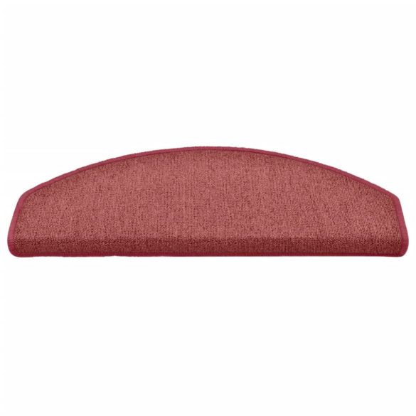 15 db-os bordó félkör alakú lépcsőszőnyegek, 65 x 24 x 4 cm, nagy