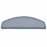 15 db világosszürke és kék félkör alakú lépcsőszőnyegek, nagy, 65 x 24 x 4 cm