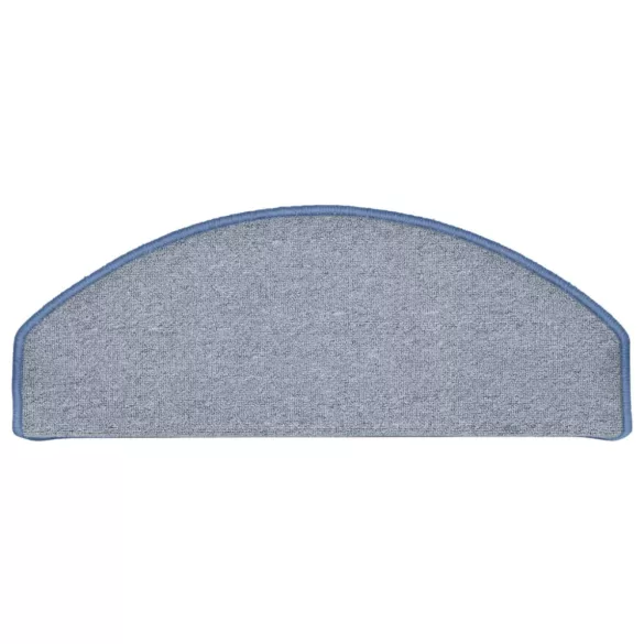 15 db világosszürke és kék félkör alakú lépcsőszőnyegek, nagy, 65 x 24 x 4 cm