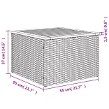 7 részes fekete polyrattan kerti ülőgarnitúra párnával