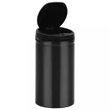 fekete automata érzékelős szénacél szemeteskuka 50 L