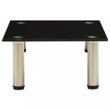 fekete edzett üveg TV-állvány 40 x 35 x 17 cm