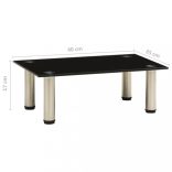 fekete edzett üveg TV-állvány 40 x 35 x 17 cm