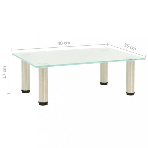 322759  TV Stand Frosted 40x35x17 cm Tempered Glass