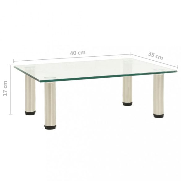 átlátszó edzett üveg TV-állvány 40 x 35 x 17 cm