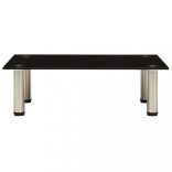 322761  TV Stand Black 60x35x17 cm Tempered Glass