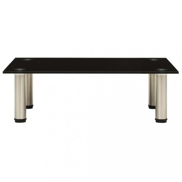 322761  TV Stand Black 60x35x17 cm Tempered Glass